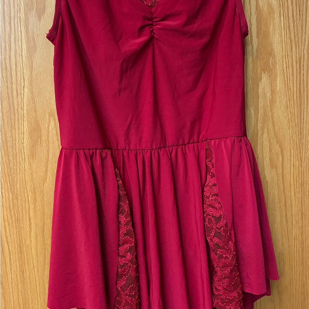 Weissman Red Lace Kids Dress, worn 1 time